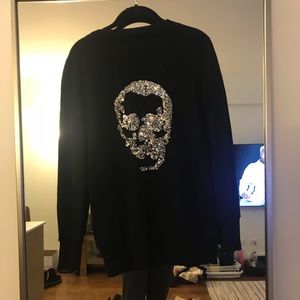 Skull Cashmere Cardigan Small NEW